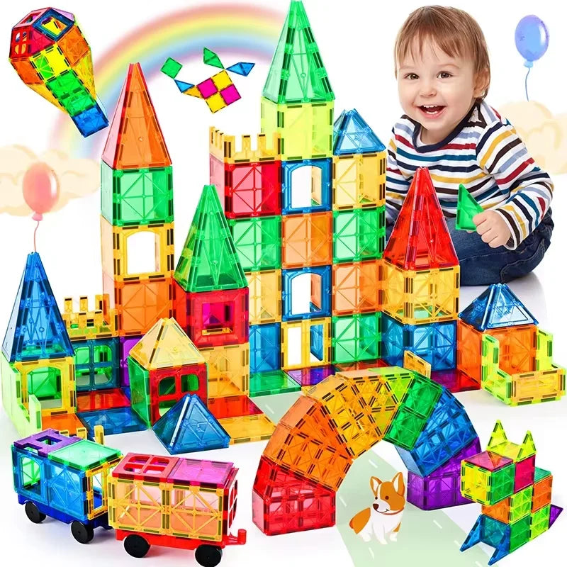 🎨 Large Color Window Magnetic Blocks – 88/108 PCS Set