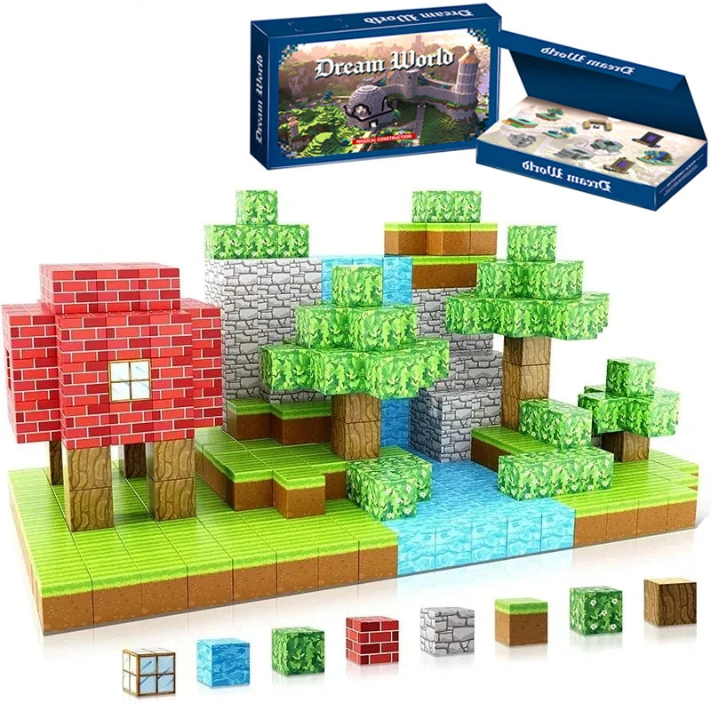 🧩 Magnetic Building Blocks - 208 PCS Forest World Set