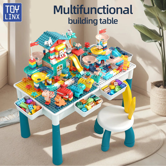 🏗️ Double-Sided 6-in-1 Kids Activity Table & Chair Set