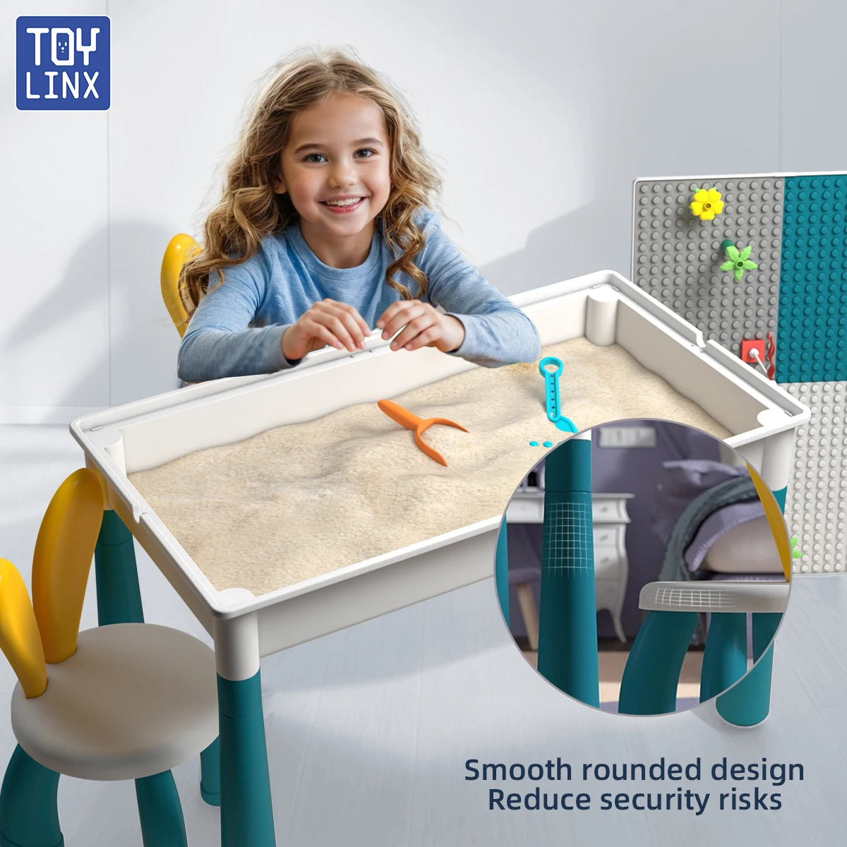 🏗️ Double-Sided 6-in-1 Kids Activity Table & Chair Set