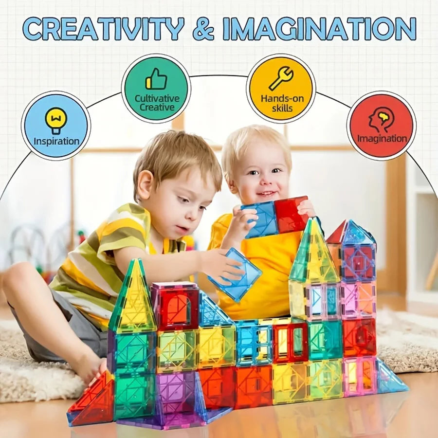 🏗️ ToylinX Magnetic Building Puzzle Set – 84 PCS